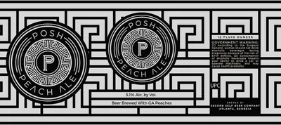 Posh Peach Ale label