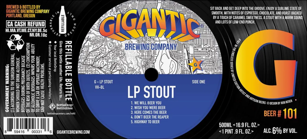 LP Stout — full label as filed with TTB
