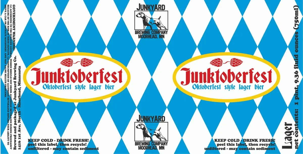 Junktoberfest label art — JUNKYARD BREWING