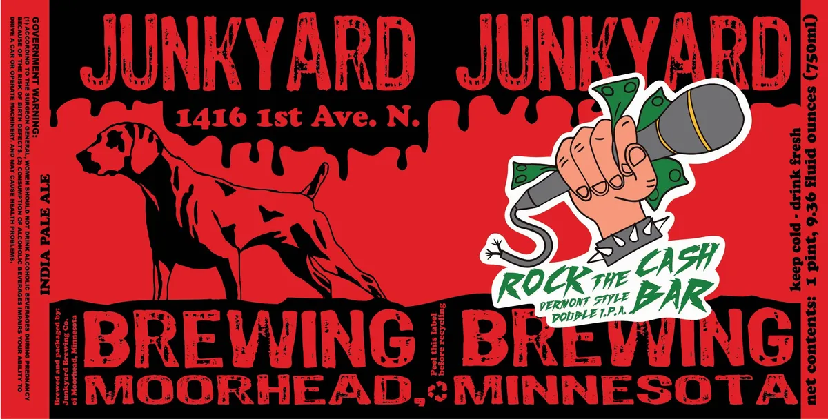 Rock The Cash Bar label art — JUNKYARD BREWING