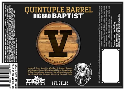 Big Bad Baptist Quintuple Barrel label