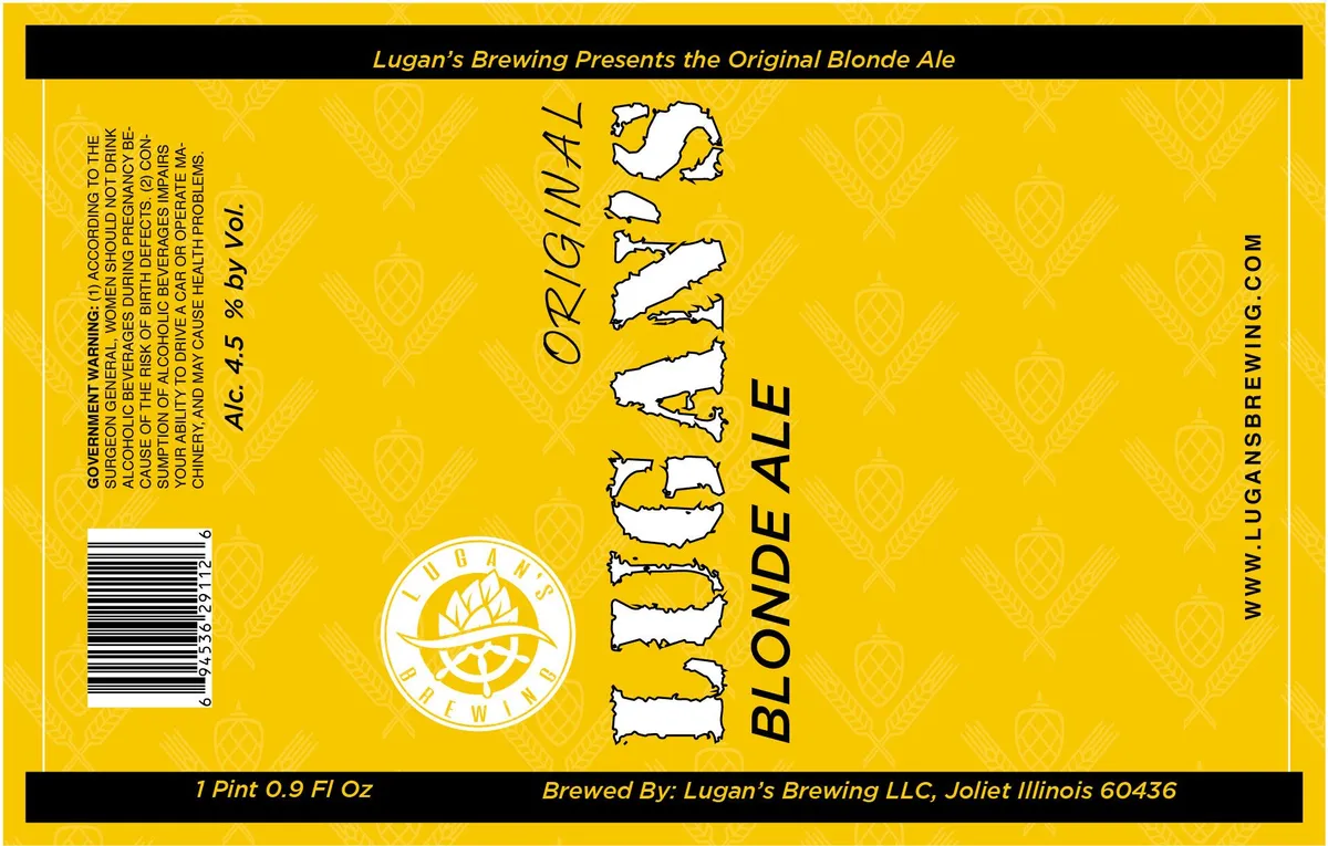 Lugan's Blonde Ale label