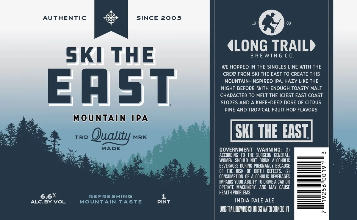 Ski the East Mountain IPA — full label as filed with TTB