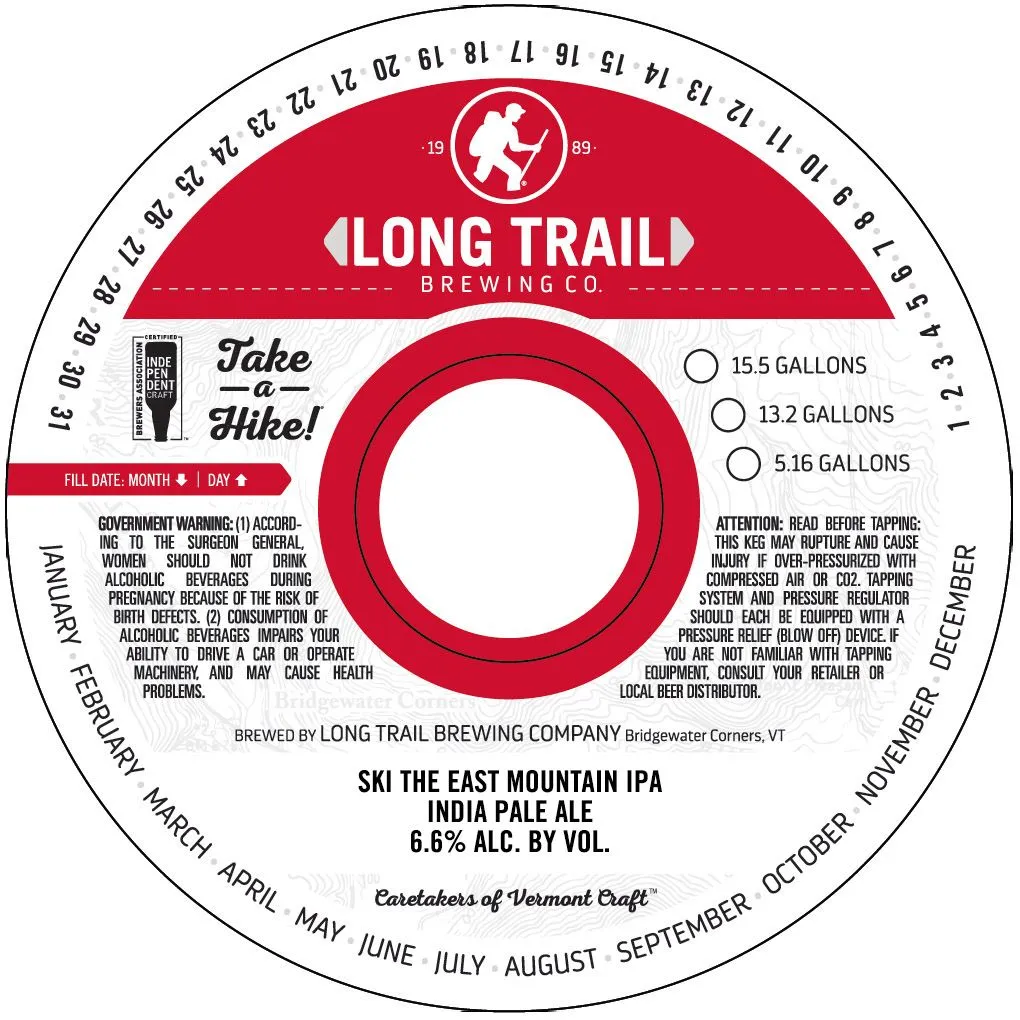 Ski the East Mountain IPA — full label as filed with TTB