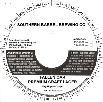 Fallen Oak Premium Craft Lager label
