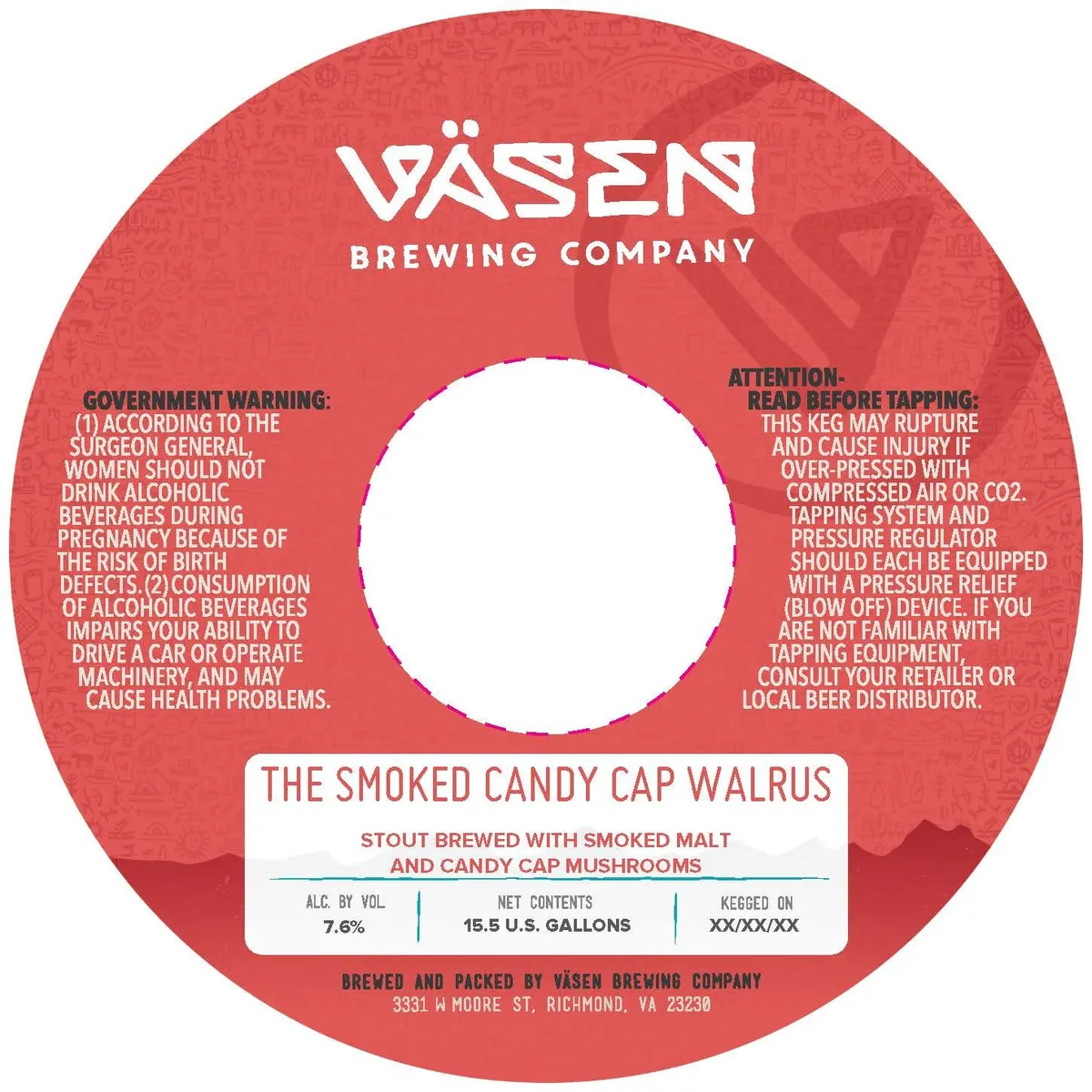 The Smoked Candy Cap Walrus — full label as filed with TTB