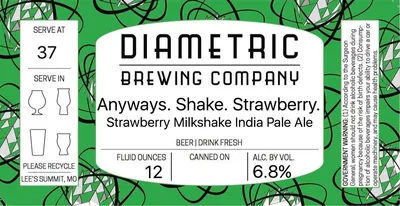 Anyways. Shake. Strawberry. label