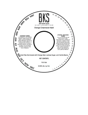 Orange Creamsicle Habit label