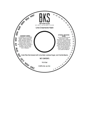 Lime Creamsicle Habit label