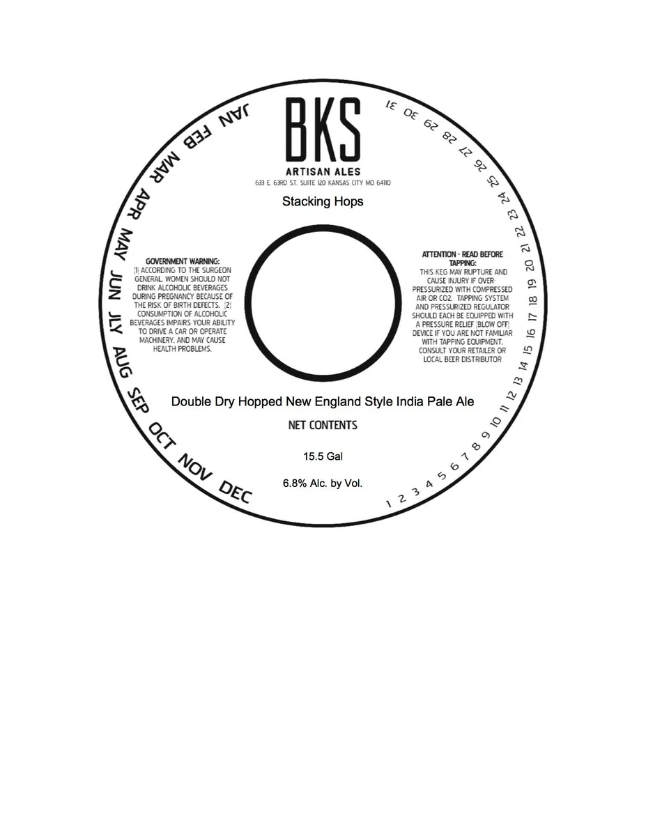 Stacking Hops — full label as filed with TTB