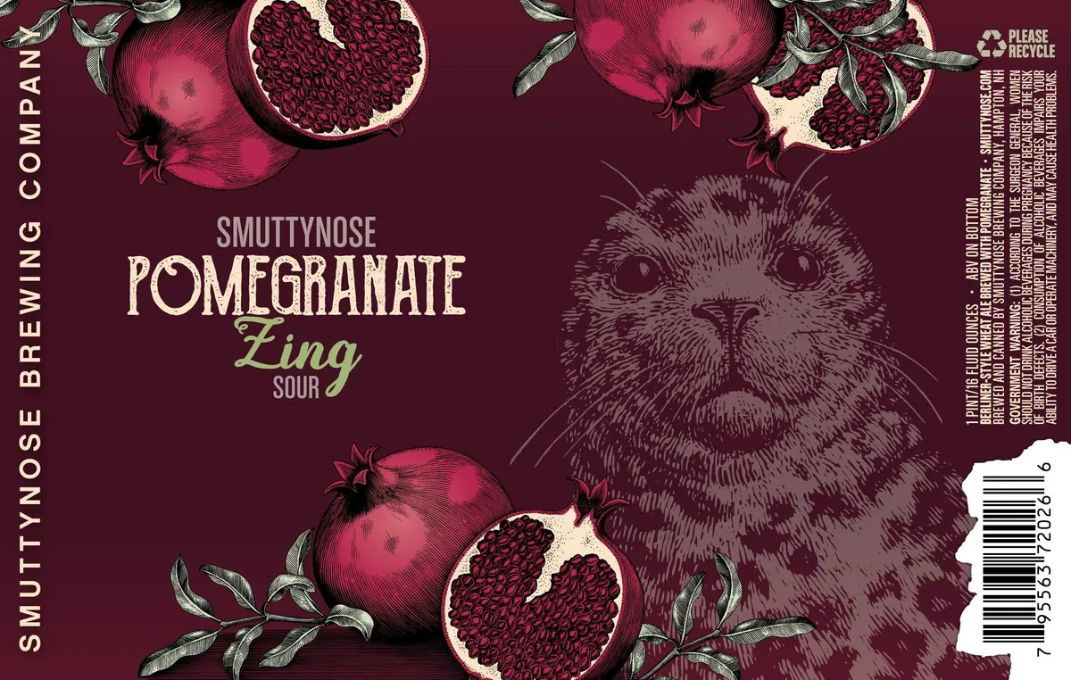 Pomegranate Zing Sour — full label as filed with TTB