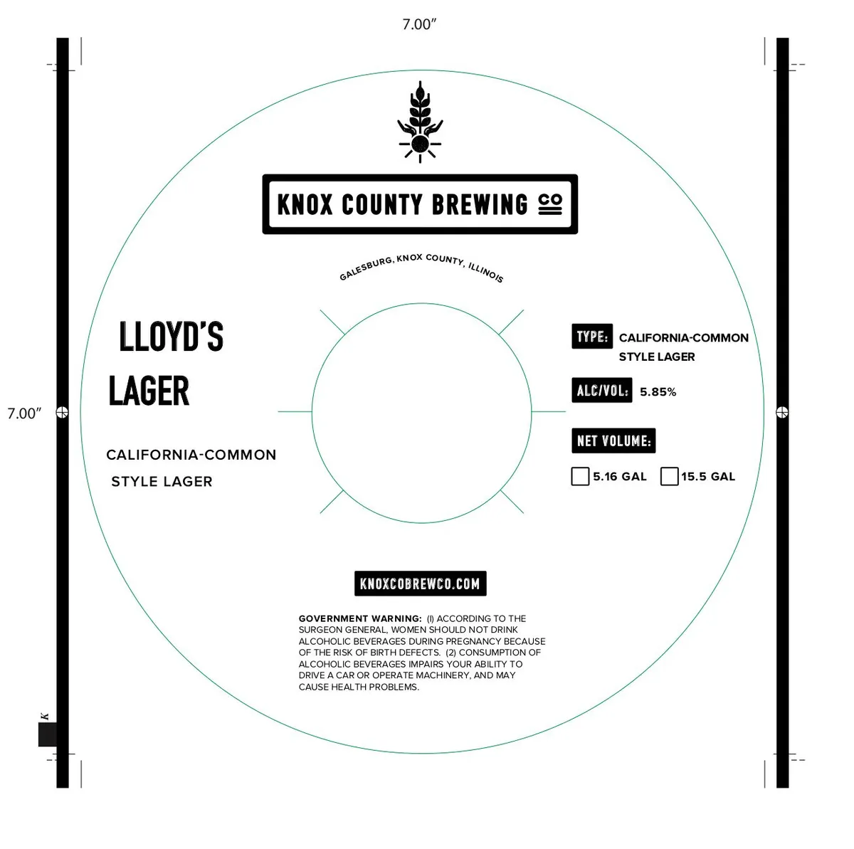Lloyd's Lager — full label as filed with TTB