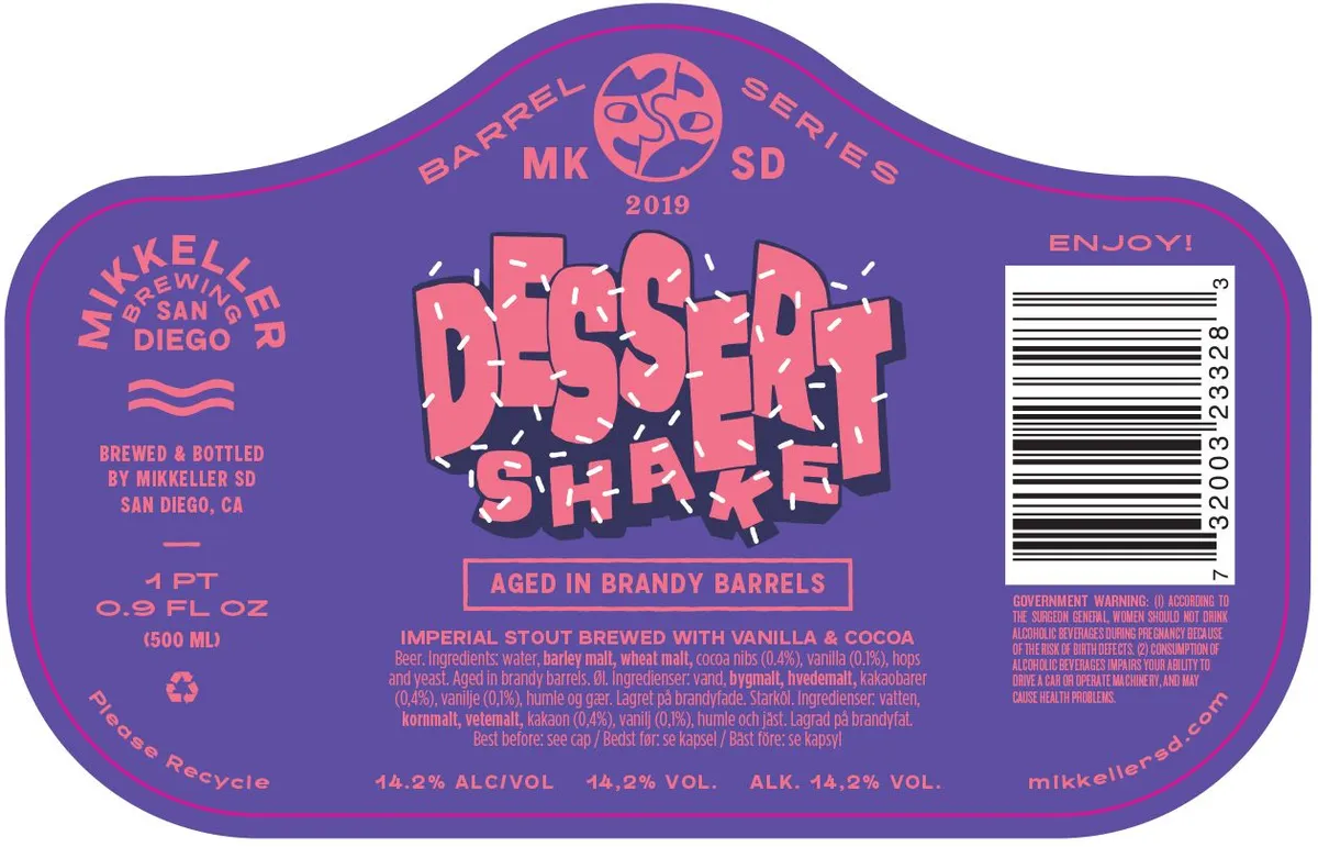 Dessert Shake label art — MIKKELLER BREWING