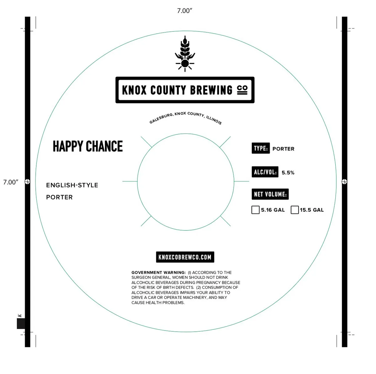 Happy Chance label art — KNOX COUNTY BREWING CO