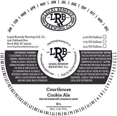 Courthouse Cookie Ale label
