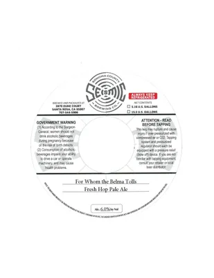 For Whom the Belma Tolls Fresh Hop Pale Ale label