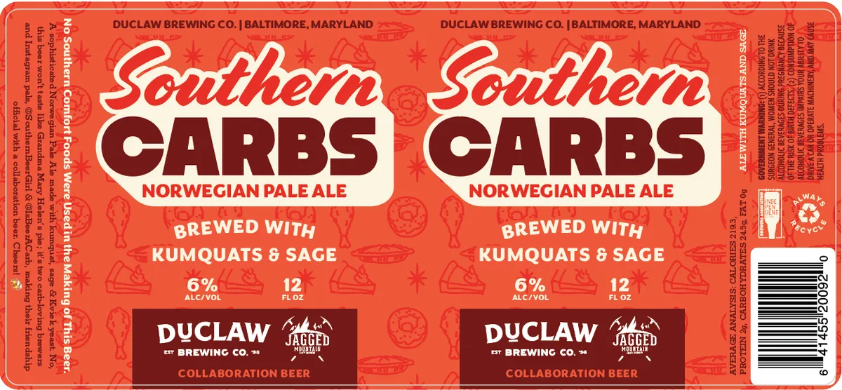 Southern Carbs — full label as filed with TTB