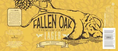 Fallen Oak Premium Craft Lager label