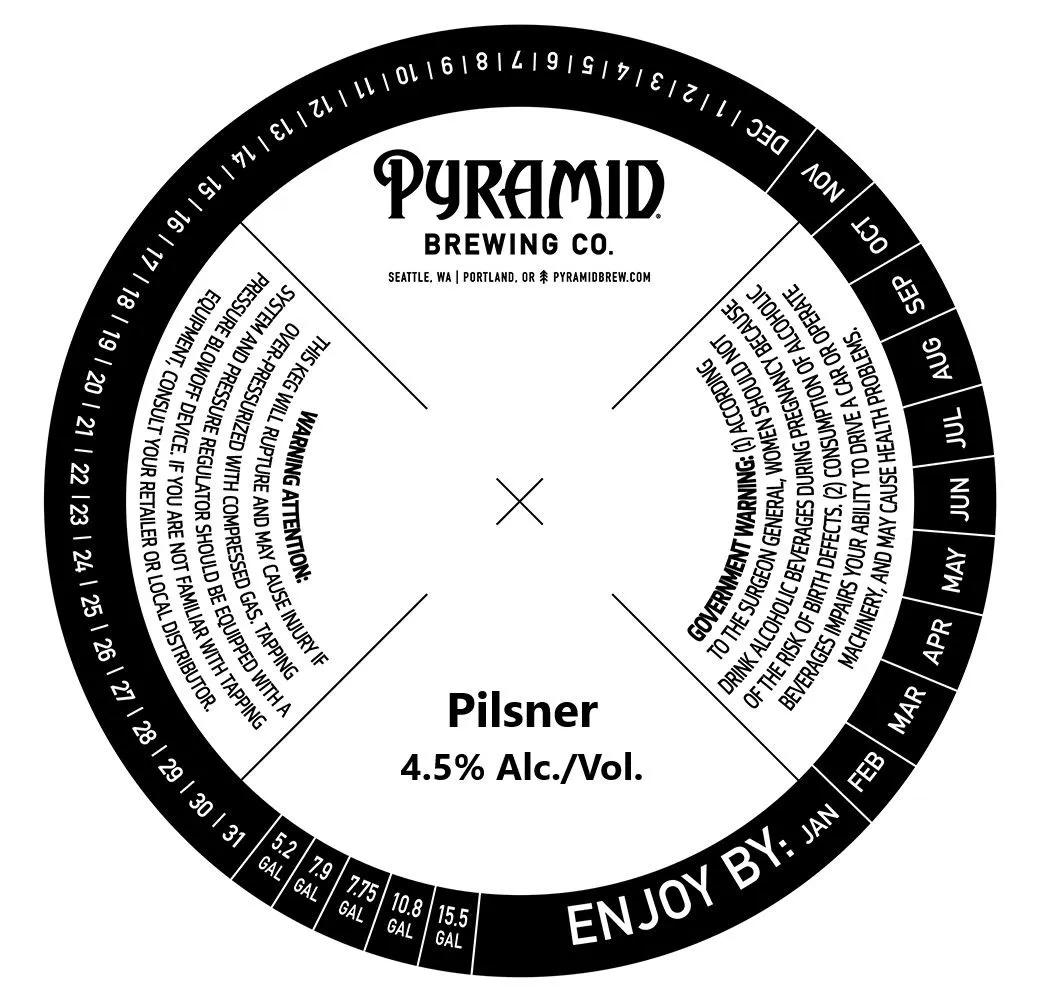 Pyramid Pilsner — full label as filed with TTB