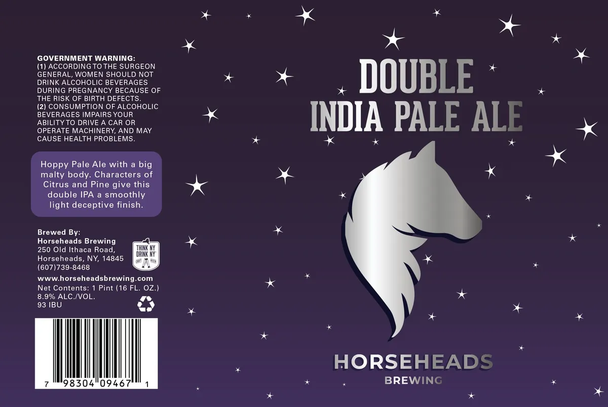 Double India Pale Ale — full label as filed with TTB