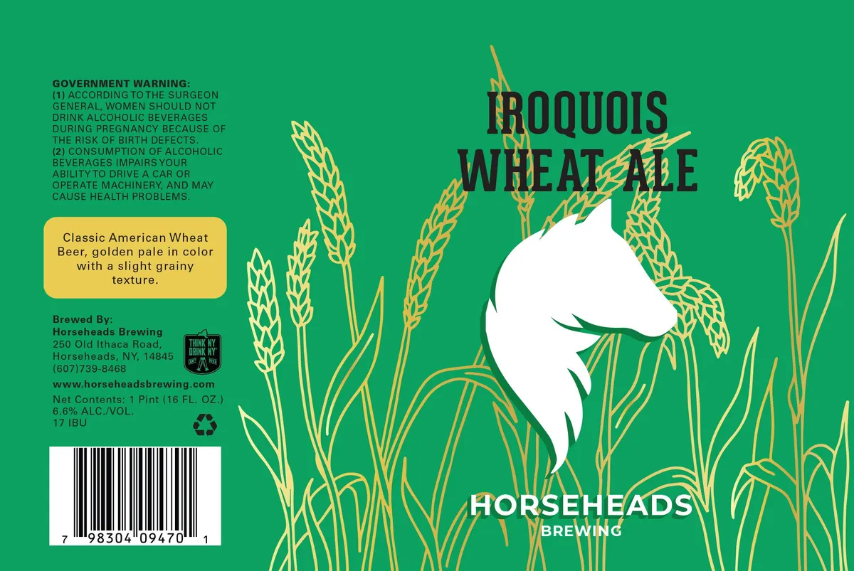 Iroquois Wheat Ale — full label as filed with TTB