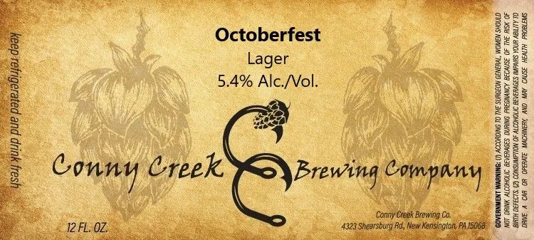 Octoberfest Lager — full label as filed with TTB