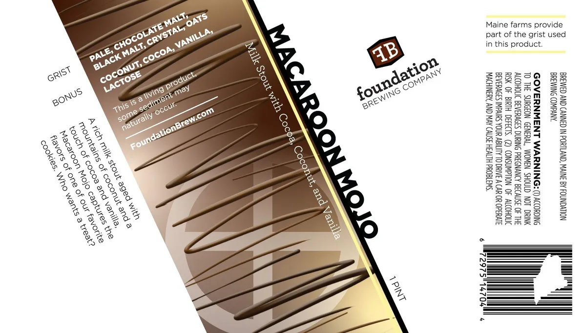 Macaroon Mojo — full label as filed with TTB