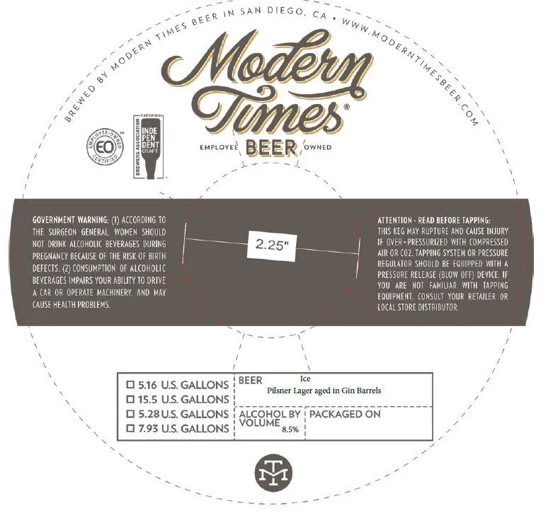 Ice — full label as filed with TTB