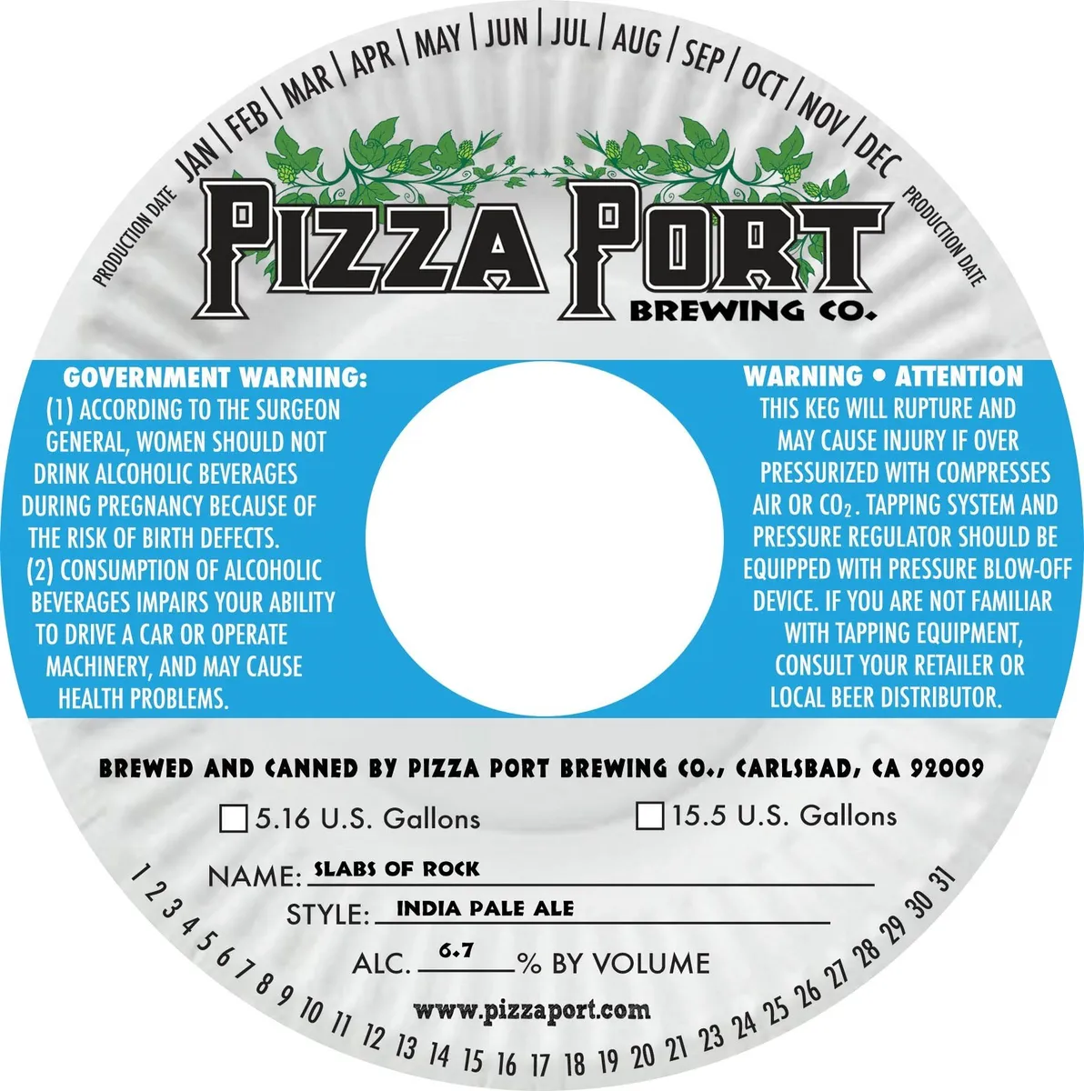 Slabs of Rock — full label as filed with TTB