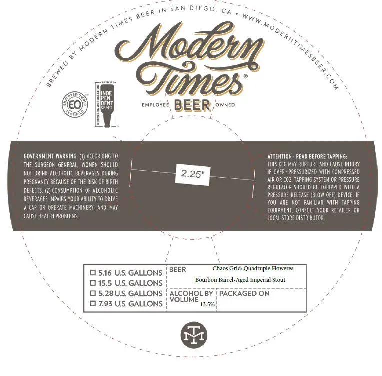 Chaos Grid: Quadruple Floweres — full label as filed with TTB