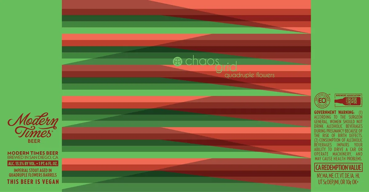 Chaos Grid: Quadruple Flowers — full label as filed with TTB
