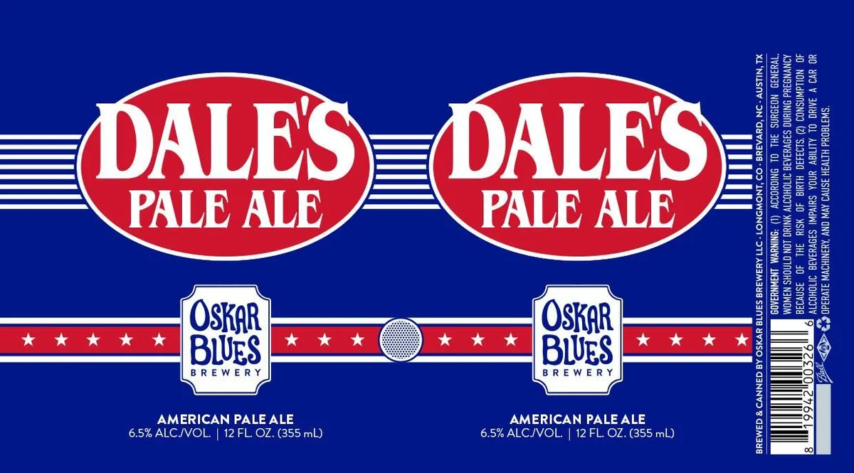 Dale's Pale Ale — full label as filed with TTB