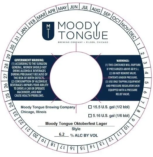 Oktoberfest Lager — full label as filed with TTB