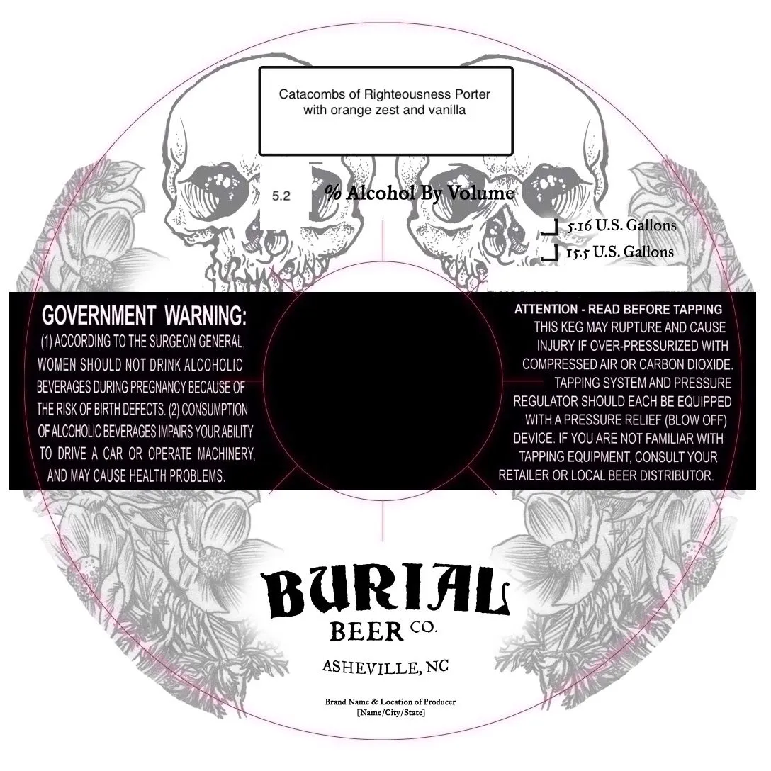 Catacombs of Righteousness — full label as filed with TTB