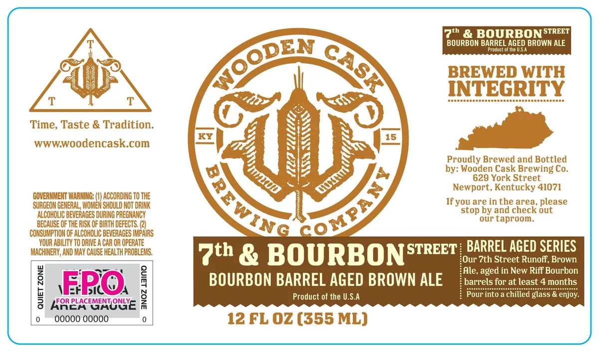 7th & Bourbon Street — full label as filed with TTB