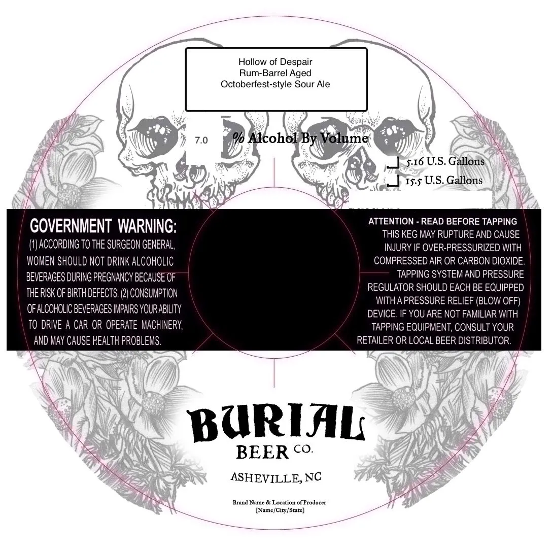 Hollow of Despair — full label as filed with TTB
