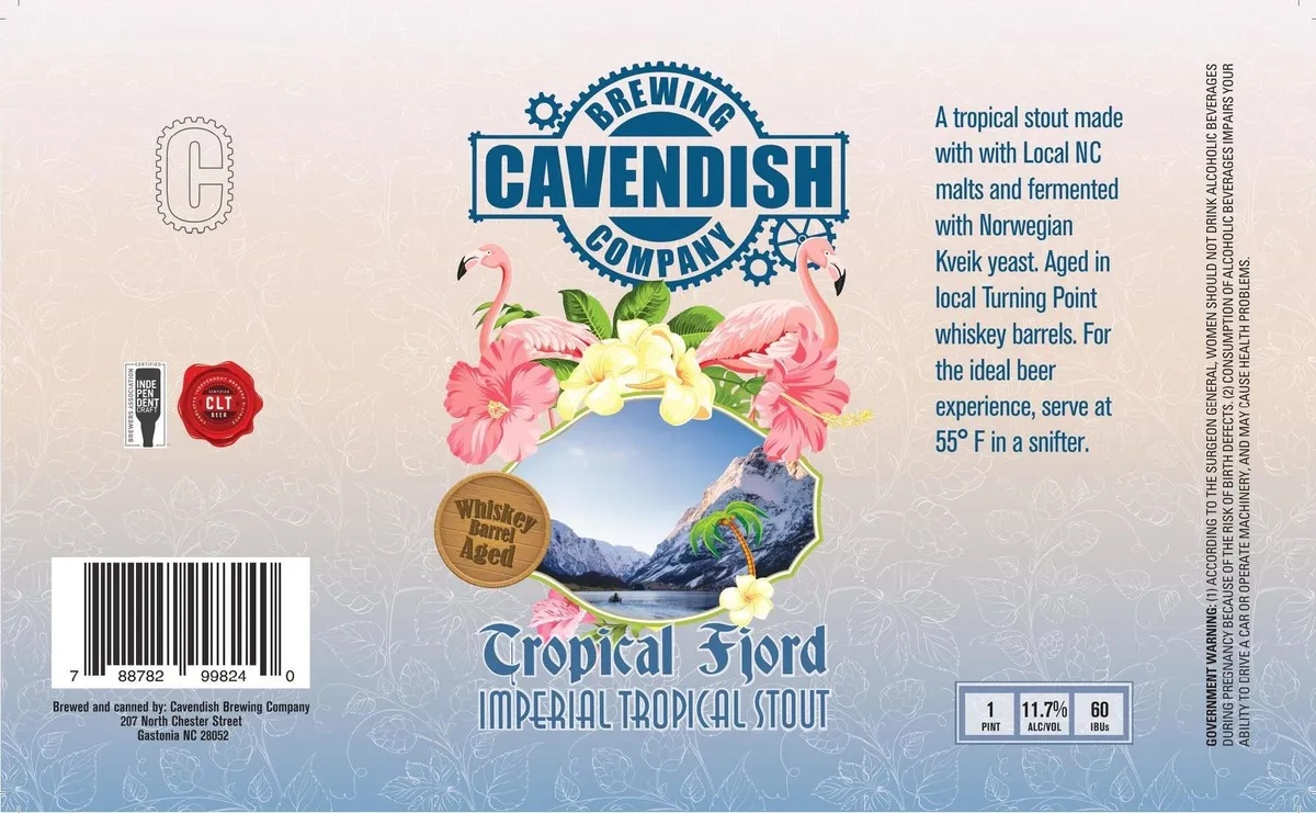 Tropical Fjord Imperial Tropical Stout — full label as filed with TTB