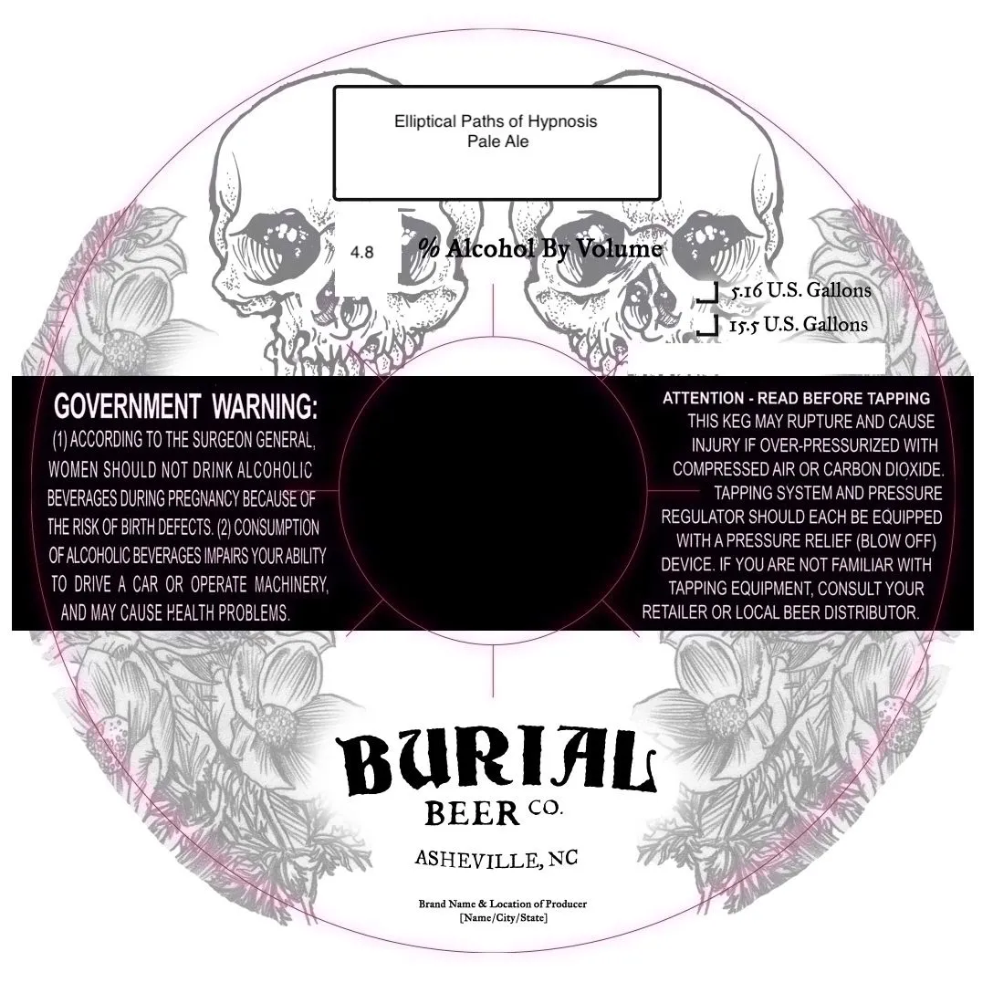 Elliptical Paths of Hypnosis label art — BURIAL BEER CO.