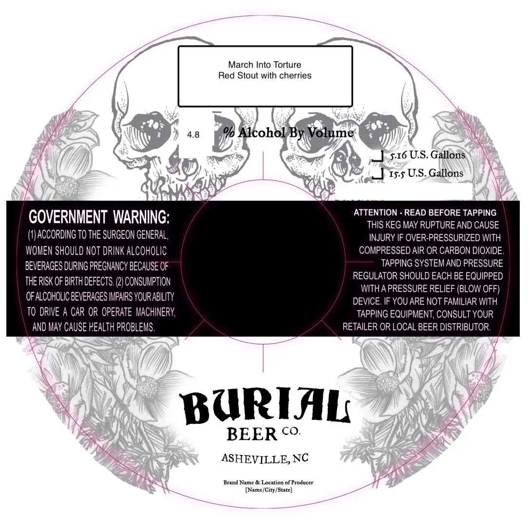 March Into Torture label art — BURIAL BEER CO.