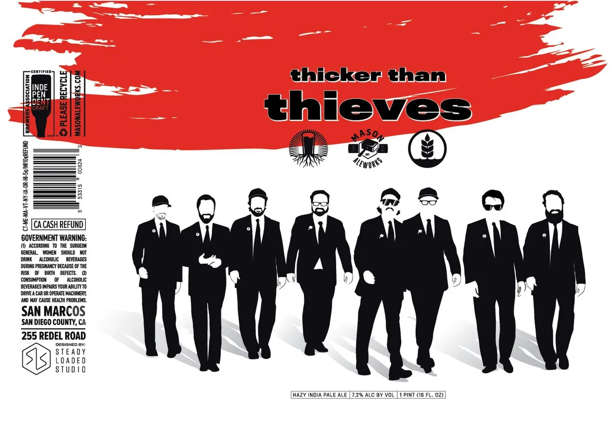 Thicker Than Thieves label art — MASON ALE WORKS