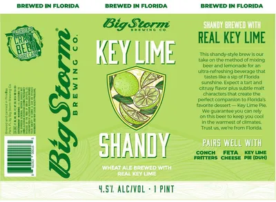 Key Lime Shandy label