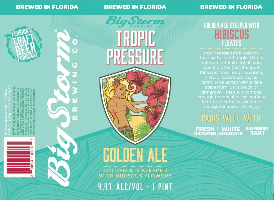 Tropic Pressure — full label as filed with TTB