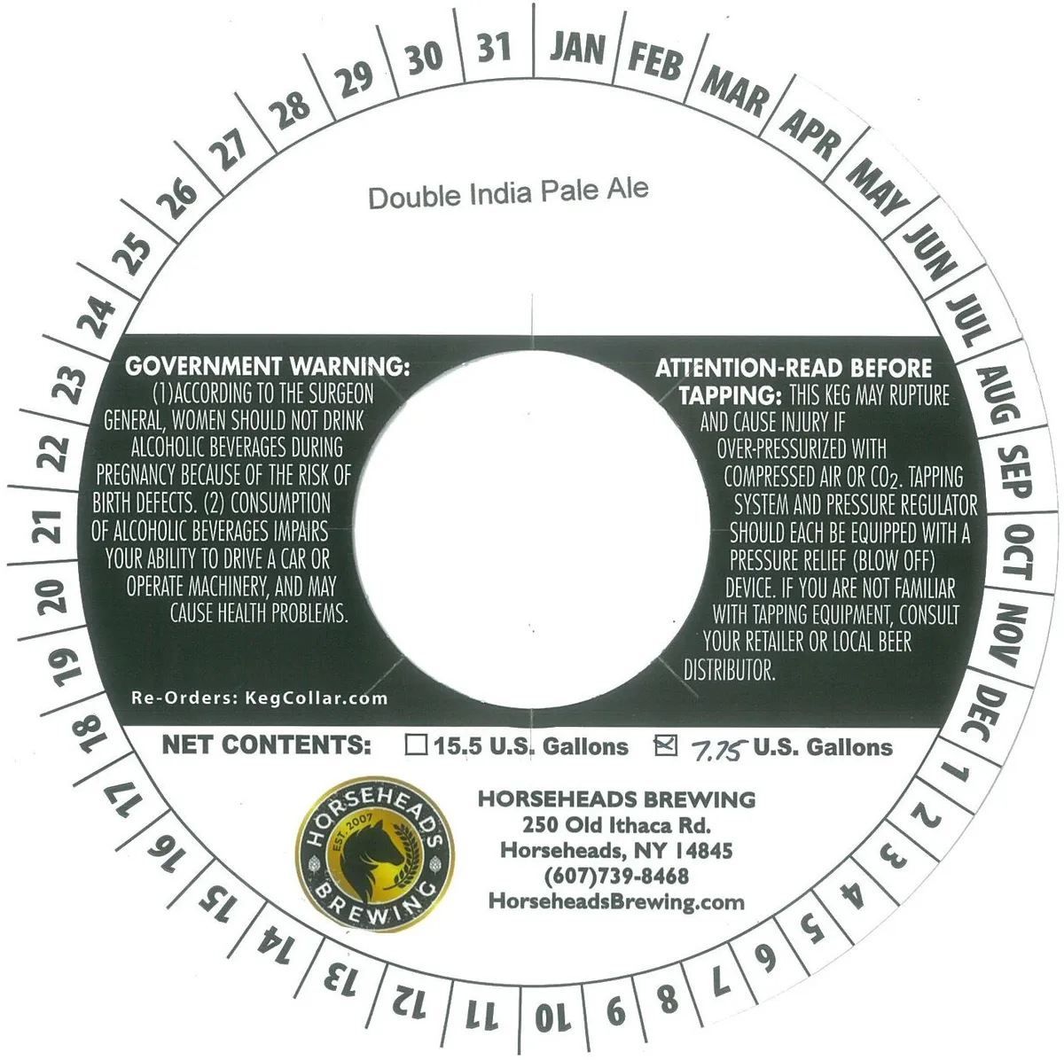 Double — full label as filed with TTB