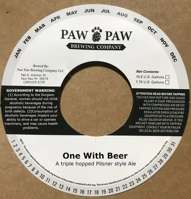 One With Beer label