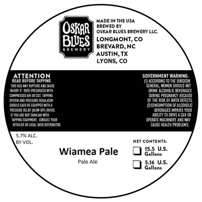 Wiamea Pale label