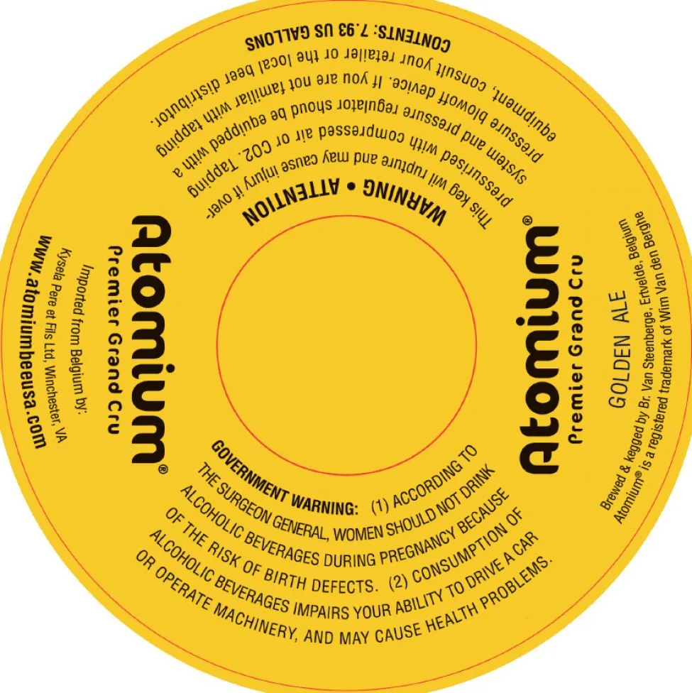 Premier Grand Cru Golden Ale — full label as filed with TTB