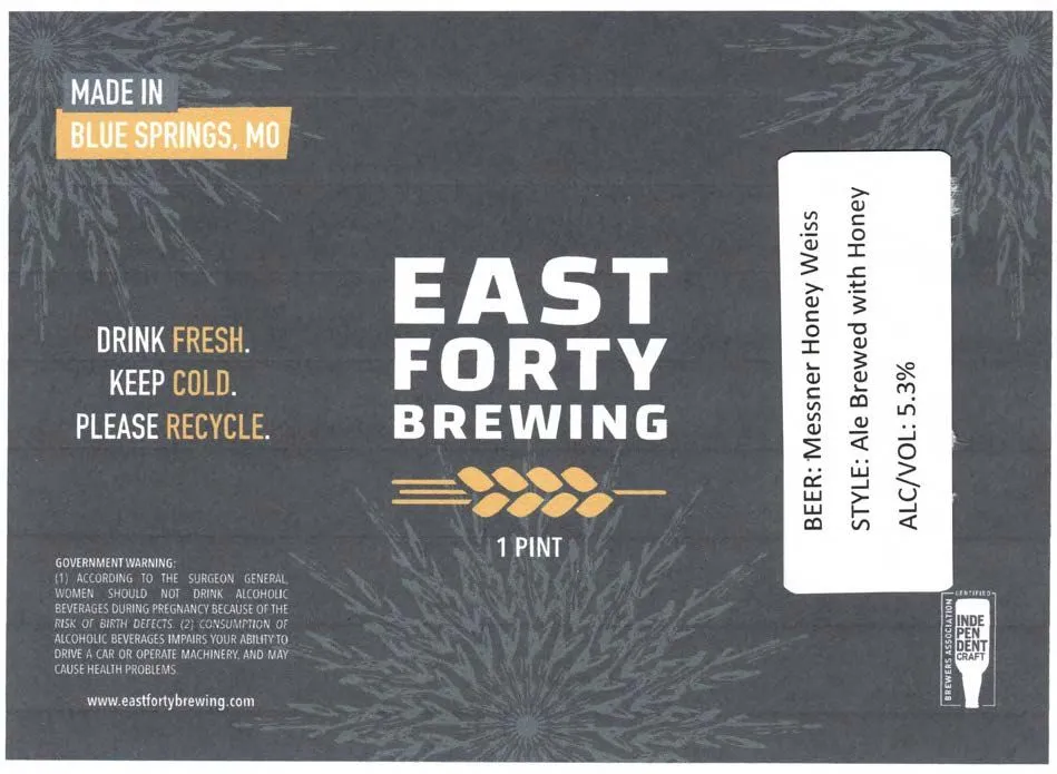 Messner Honey Weiss label
