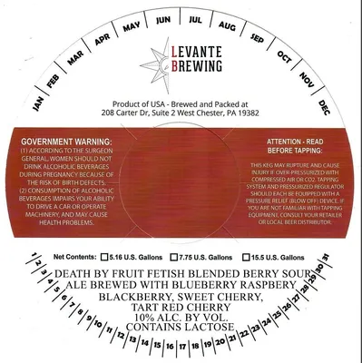 Death by Fruit Fetish Blended Berry Sour label