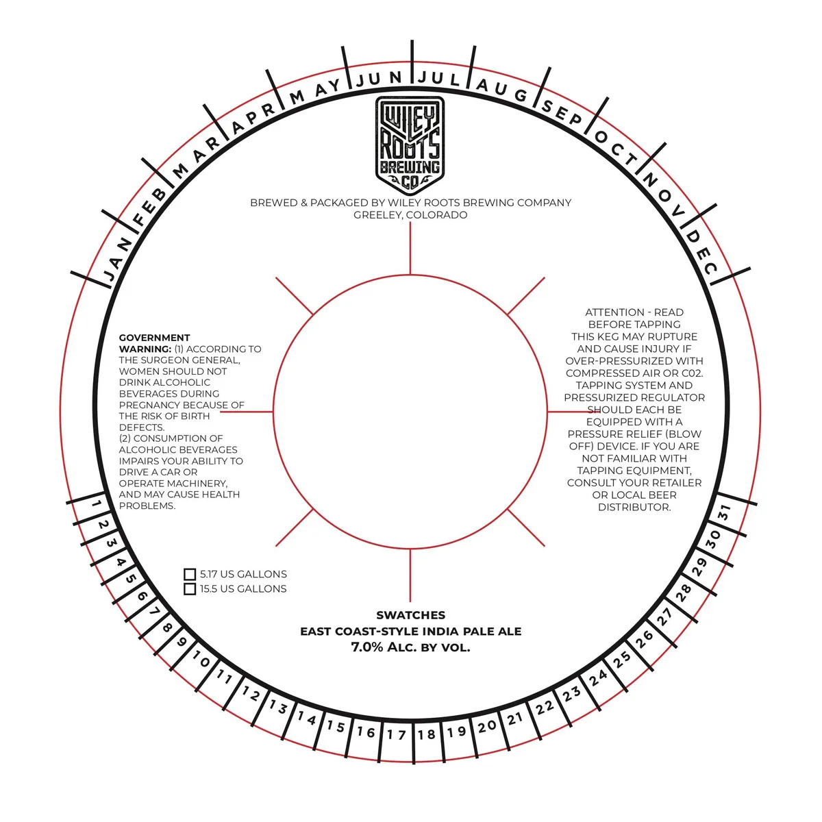 Swatches — full label as filed with TTB