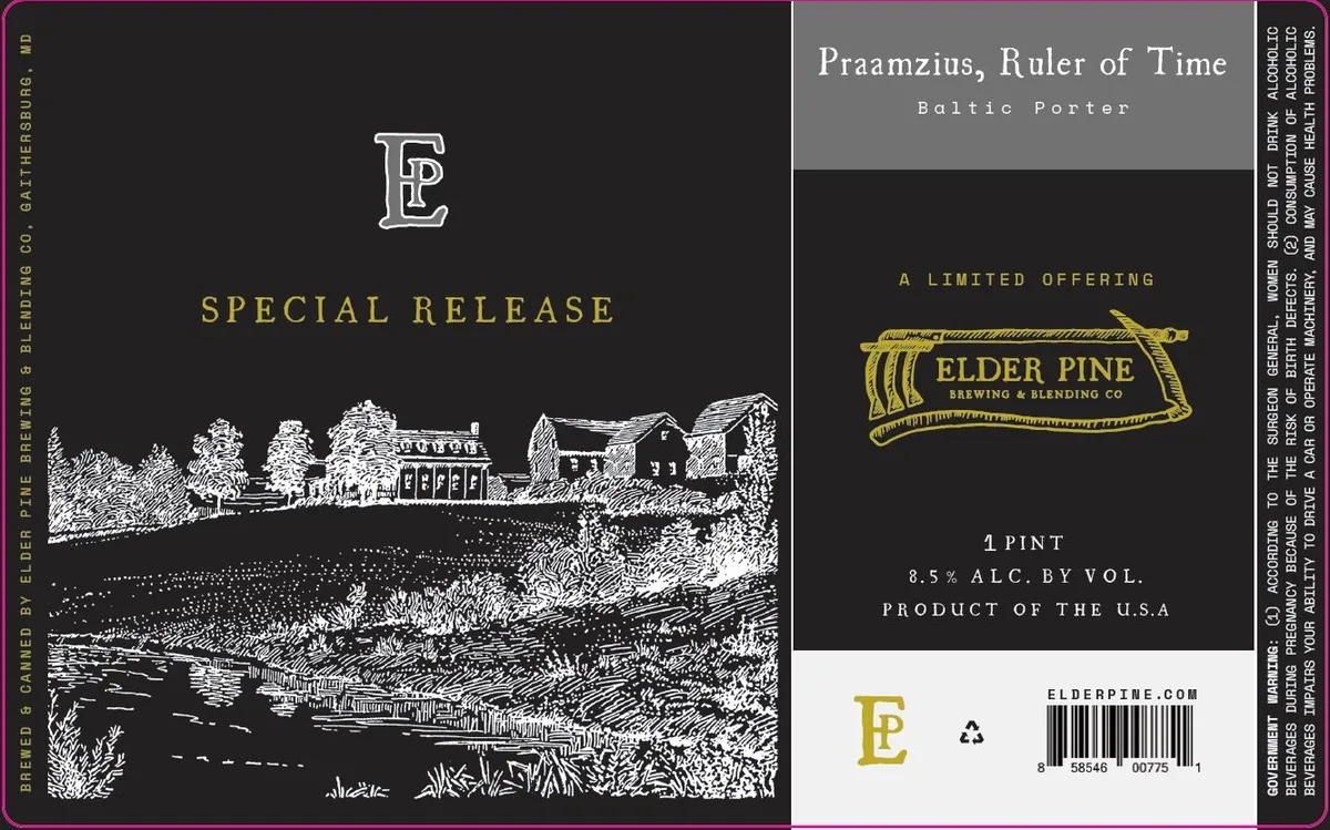 Praamzius, Ruler of Time — full label as filed with TTB